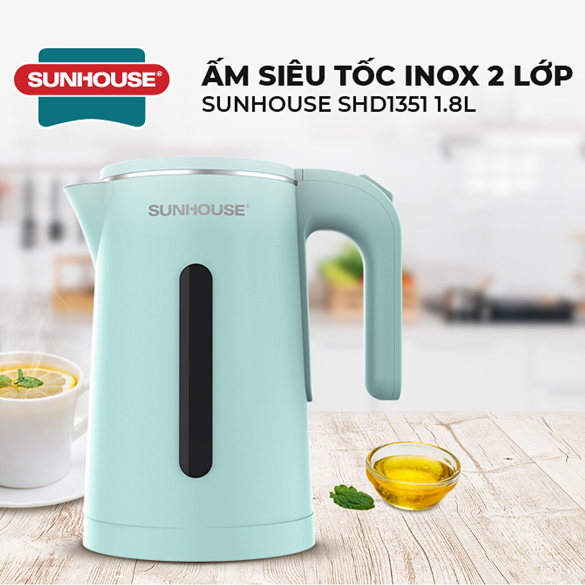 Ấm Siêu Tốc Sunhouse SHD 1351 1.8L