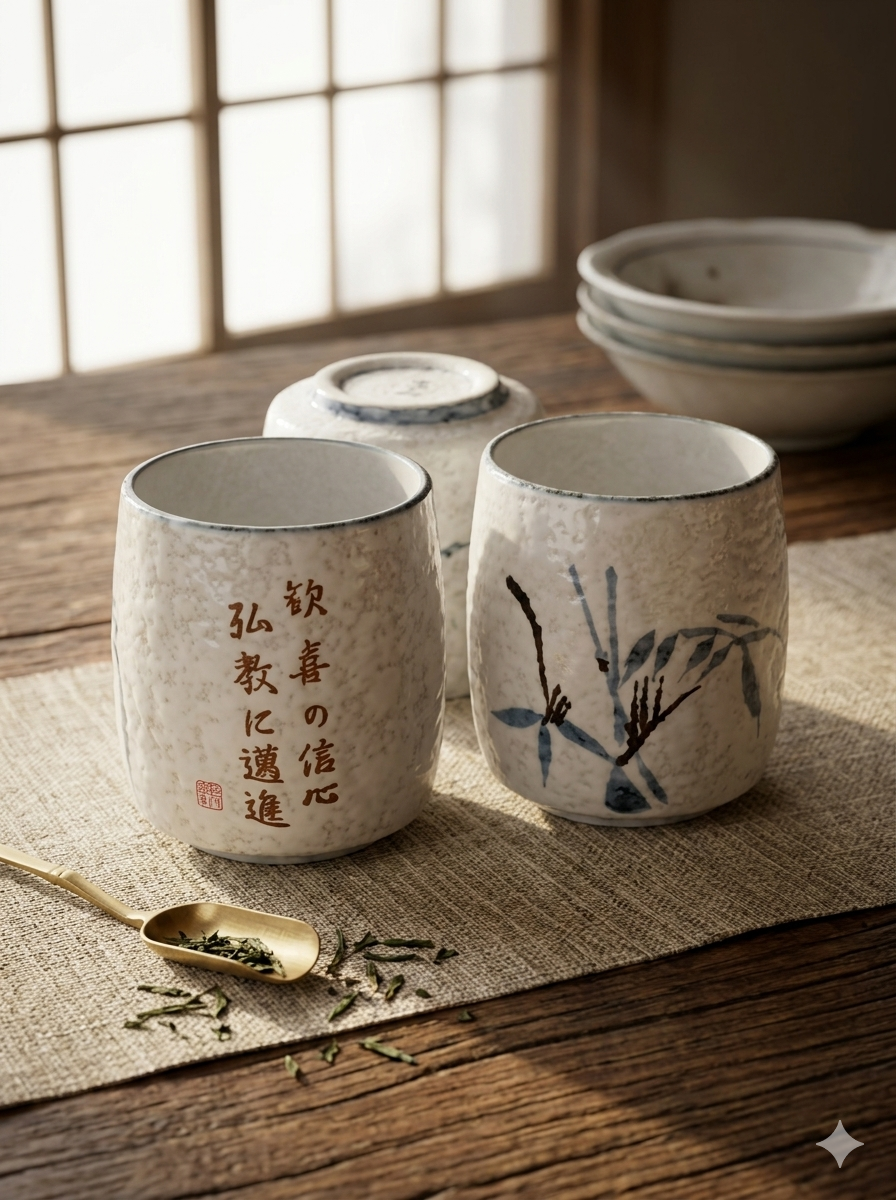 Ly uống trà bằng gốm sứ men đá (ly Yunomi)