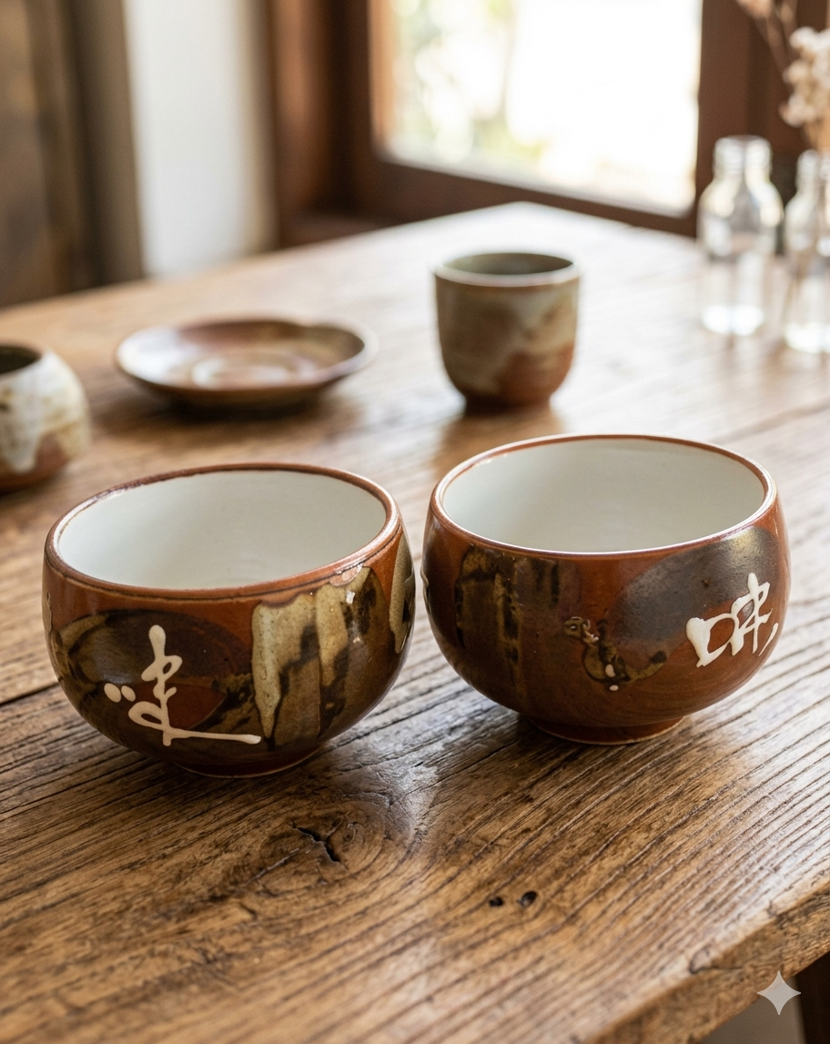 Bát trà gốm Nhật Bản (Chawan)