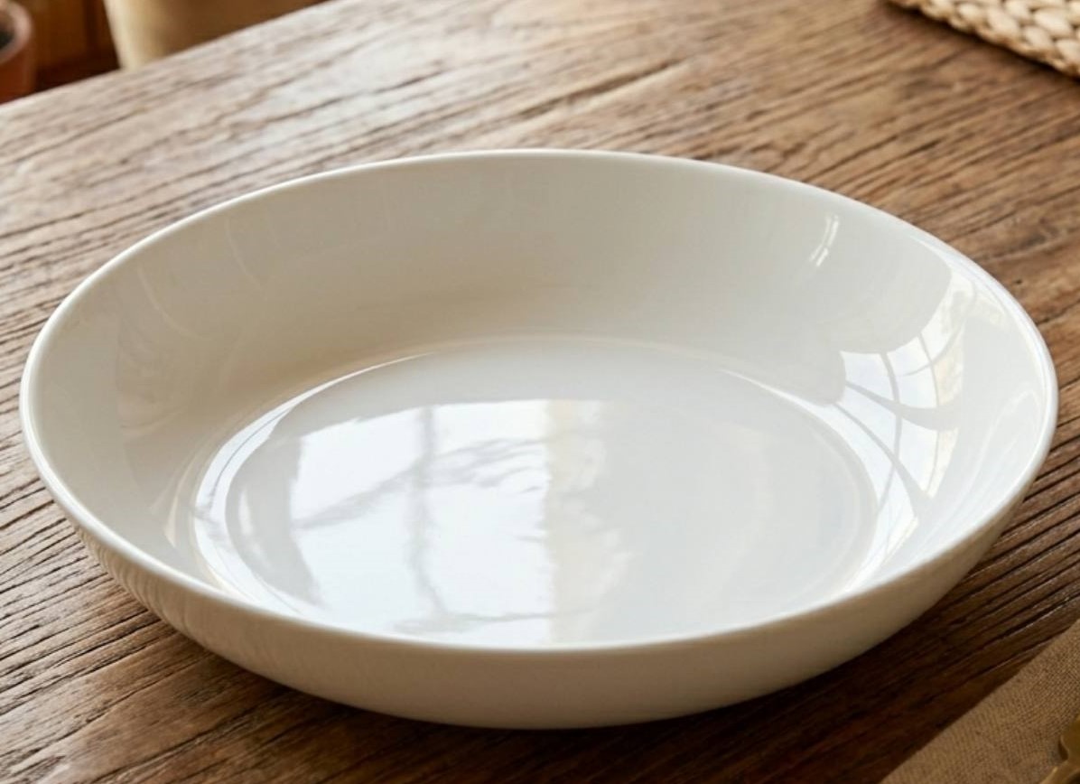 Tô/đĩa sâu lòng thủy tinh opal trắng cường lực 