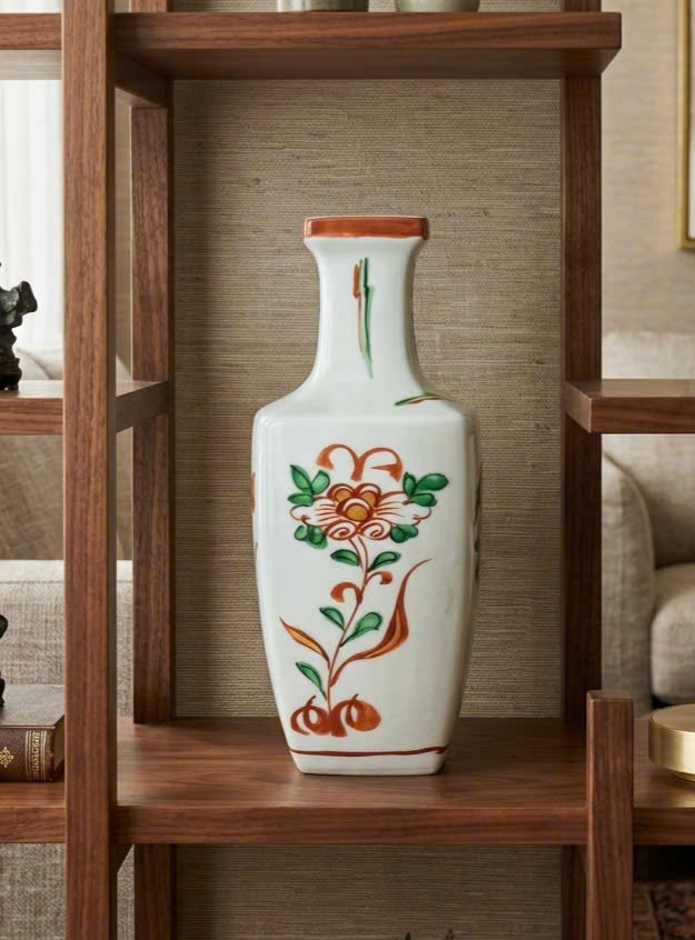 Bình Hoa  sứ Kyo-yaki thủ công xưa của Nhật