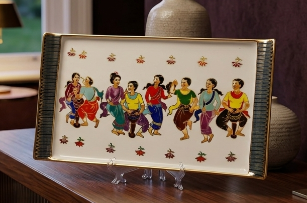 Đĩa Tranh Trưng Bày Hoàng Gia Thái Lan